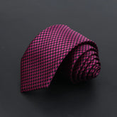 Gravata Quadriculada Rosa